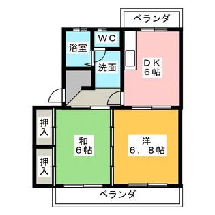 パレス小長井【1階】の間取り
