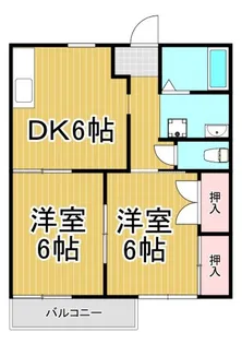 ロ・アール松ヶ丘【2階】の間取り