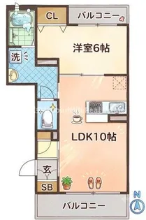 インフィニティ北川口【3階】の間取り