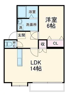 コスモスハイツA【2階】の間取り