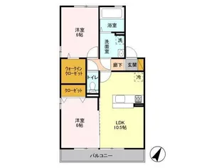 メルヴェイユB【1階】の間取り