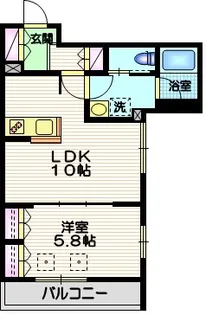 シャルール等々力【2階】の間取り