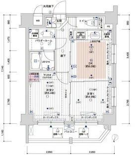 メインステージ南品川【10階】の間取り
