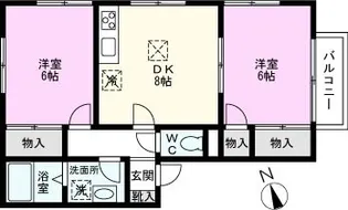 グリュックB棟【2階】の間取り