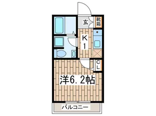 ブルースカイ横須賀【1階】の間取り