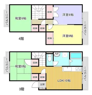メゾネット朝の間取り