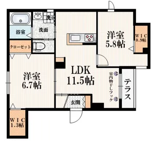 Luxe Higashinakano【1階】の間取り
