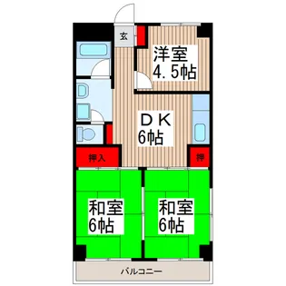 ニューハイム松木【2階】の間取り