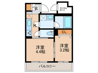 ドゥーエ大鳥居WEST【5階】の間取り