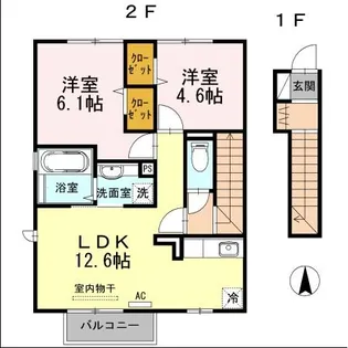 カイム【2階】の間取り