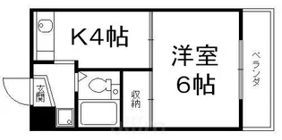 ツーエイトフォービル【4階】の間取り