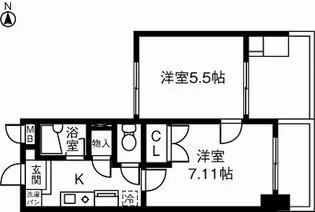 第2さくらマンション中央【2階】の間取り
