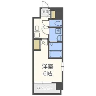 エスリード弁天町ベイコート【7階】の間取り