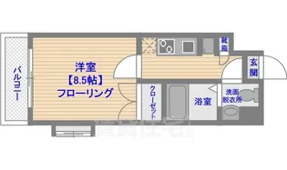 ピュアドームエクザ薬院【6階】の間取り