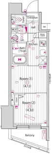 ガーラ・プレシャス三軒茶屋【5階】の間取り