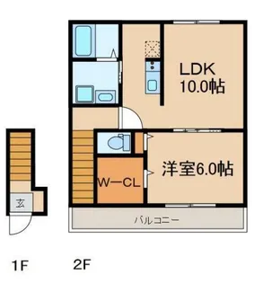 フローラメゾン鷺ノ宮【2階】の間取り