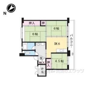 ビレッジハウスひの1号棟【2階】の間取り