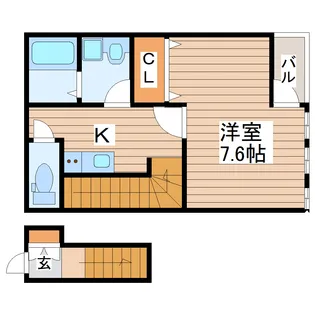 ジュネス米ヶ袋【2階】の間取り