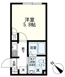 プロスペリティ・カーサ下北沢【1階】の間取り