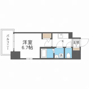 エスリード大阪上本町グリーズ【13階】の間取り