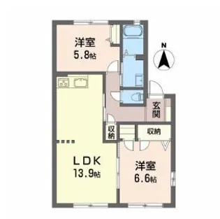 ディアス駅前【2階】の間取り