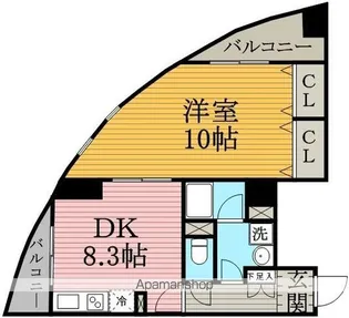サンハイツ浅草【8階】の間取り