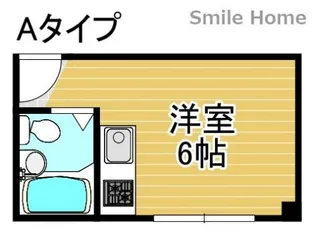 万代住之江コーポ【4階】の間取り