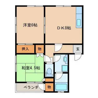 ハイライフオカモト【2階】の間取り