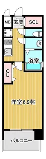ビガーポリス417天満橋II【7階】の間取り