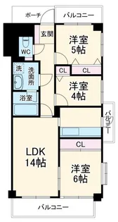 ライオンズマンション松戸第3【7階】の間取り