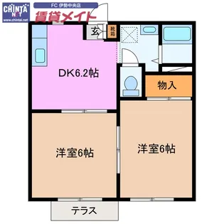 エクセレント志摩【1階】の間取り