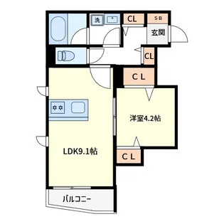 HARVEST日暮里【3階】の間取り