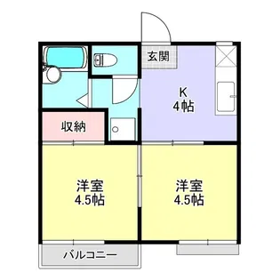 タウニィ浅間B【2階】の間取り