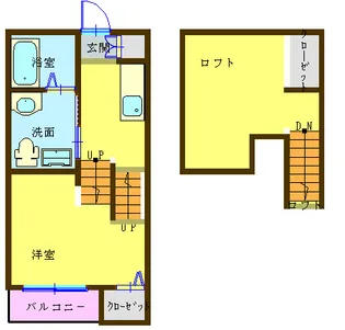 ル・ジュール山の田【2階】の間取り