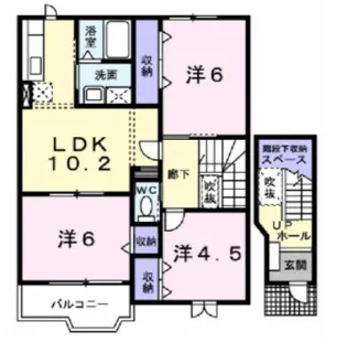 新潟県新潟市西区槇尾【アパート】の間取り