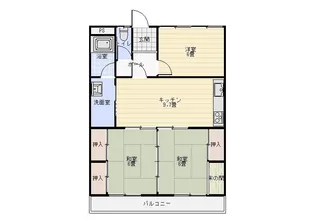 コーポ山代【2階】の間取り