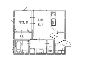 ルペエターナル【1階】の間取り