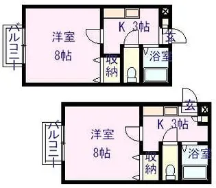 ヴィラ根岸【1階】の間取り