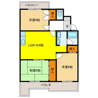 岐阜県岐阜市切通2【マンション】の間取り