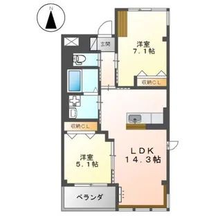 KAMISAKURA【1階】の間取り