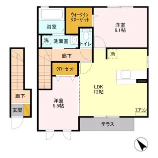 ティンカーベル B【2階】の間取り