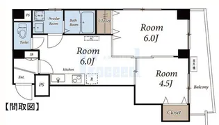 サントピア四谷【8階】の間取り