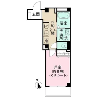 クレシェンド東新宿【1階】の間取り