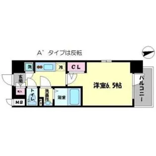 エスリード南堀江レジデンス【6階】の間取り