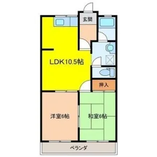 ミナミブルータウン光与【4階】の間取り