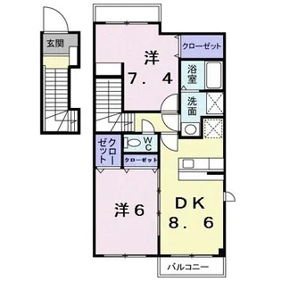 香川県高松市一宮町【アパート】の間取り