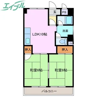 堀田ビル【6階】の間取り