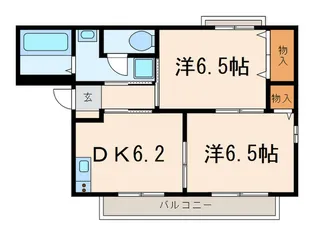 ディアス西真上C棟【1階】の間取り
