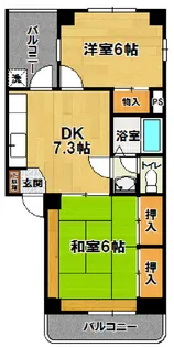 大庭マンション【4階】の間取り