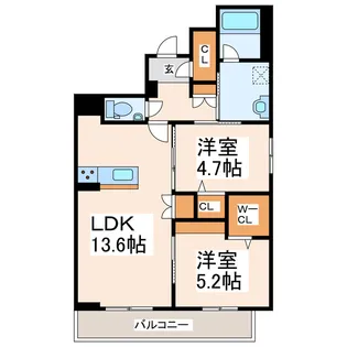グランドパレス田迎小前【3階】の間取り